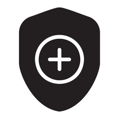 Obraz premium health insurance glyph icon