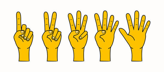 Hands count vector design icon