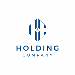 Abstract Monogram HC letter Logo Design Vector for Real Estate Company, Investment, Development, and Finance Business