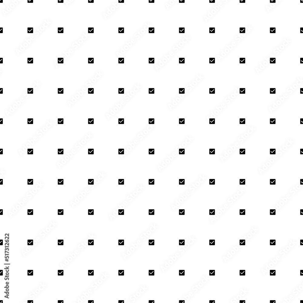 Poster square seamless background pattern from black checkbox symbols. the pattern is evenly filled. vector