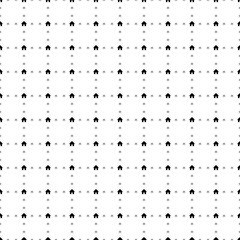 Square seamless background pattern from geometric shapes are different sizes and opacity. The pattern is evenly filled with small black kennel symbols. Vector illustration on white background