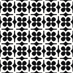 Fototapeta premium Vector Geometric Seamless Monochrome Pattern