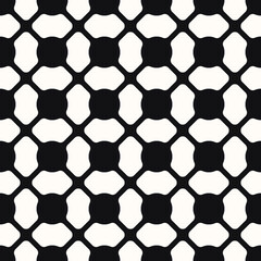 Naklejka premium Vector Geometric Seamless Monochrome Pattern