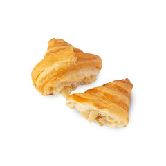 Croissant isolated on white background with clipping path.