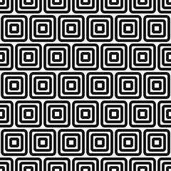 Vector Geometric Seamless Monochrome Pattern