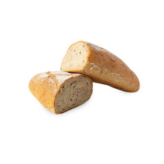 Bread isolated on white background with clipping path.