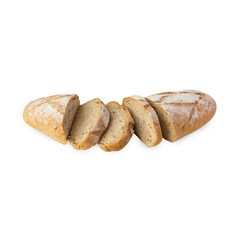 Bread isolated on white background with clipping path.