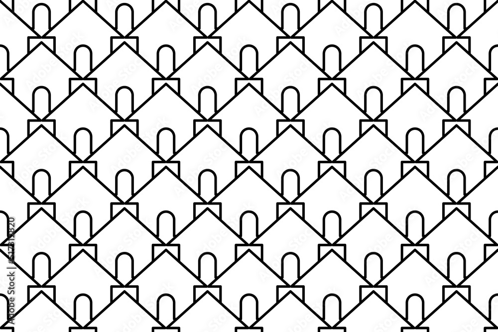 Poster seamless pattern completely filled with outlines of kennel symbols. elements are evenly spaced. vect
