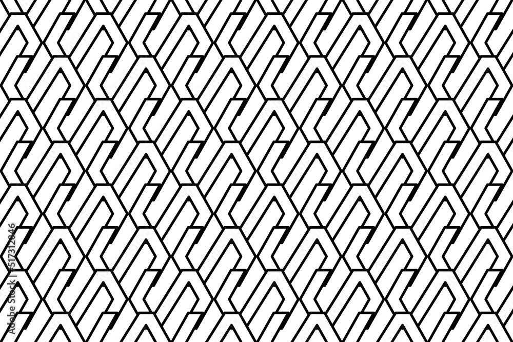 Poster seamless pattern completely filled with outlines of polymer symbols. elements are evenly spaced. vec