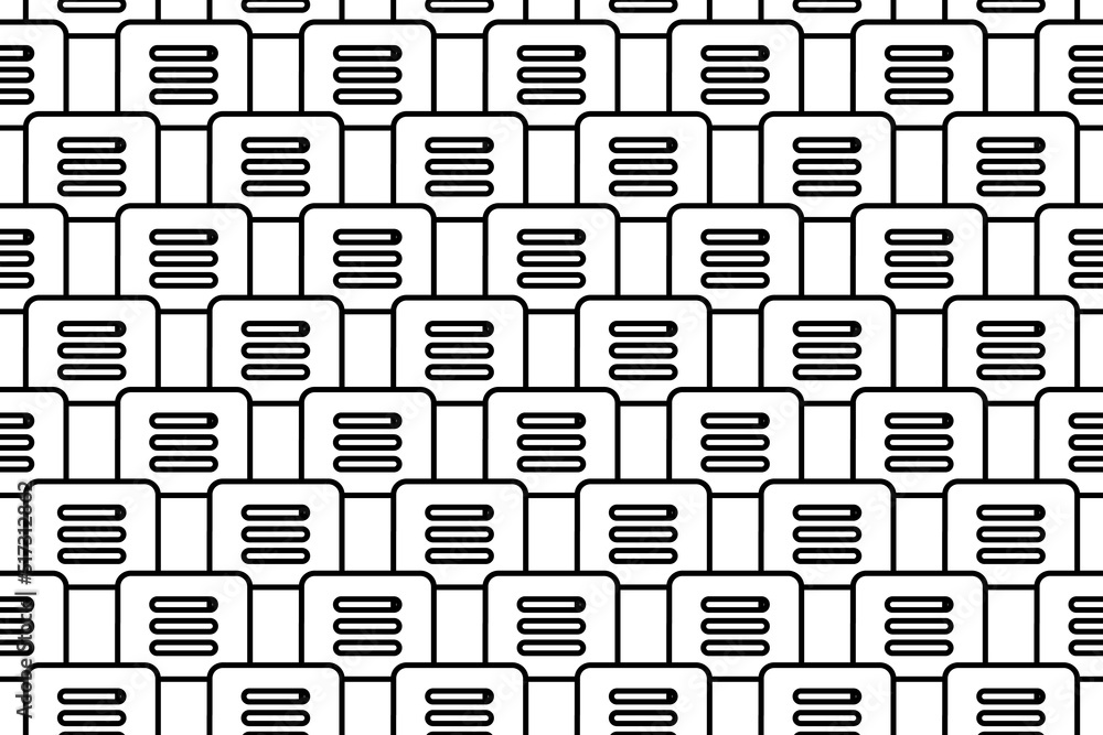Poster seamless pattern completely filled with outlines of chat symbols. elements are evenly spaced. vector