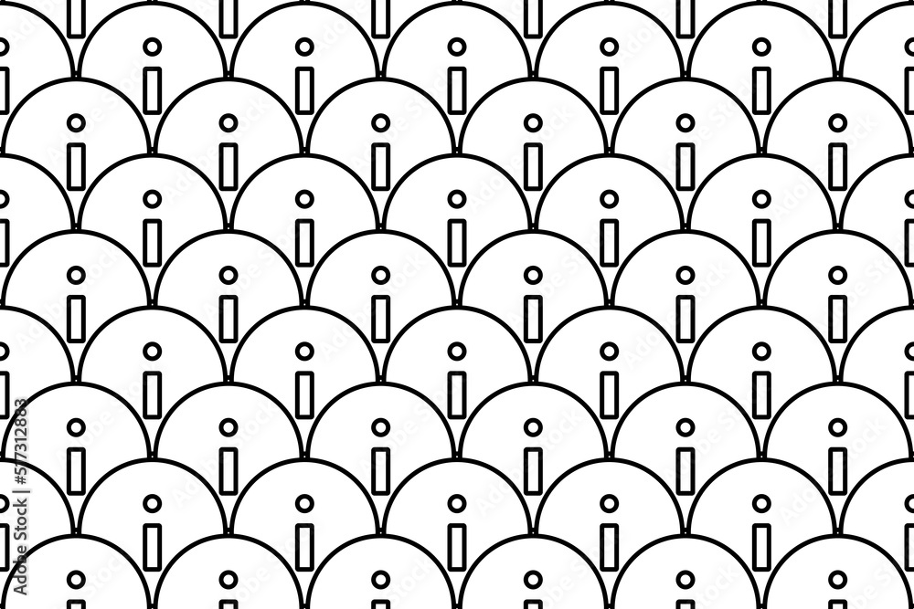 Poster seamless pattern completely filled with outlines of info symbols. elements are evenly spaced. vector