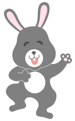 兎　うさぎ　キャラクター　白背景
