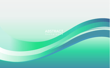 Green background with wave