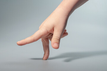 Hand pointing finger, gesture