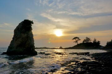 立石海岸の夕景
