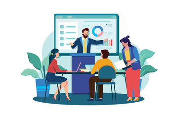 President Illustration concept. Flat illustration isolated on white background