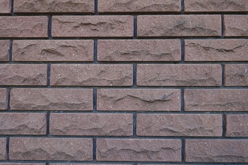 Backdrop - brown brick veneer wall with black mortar joints