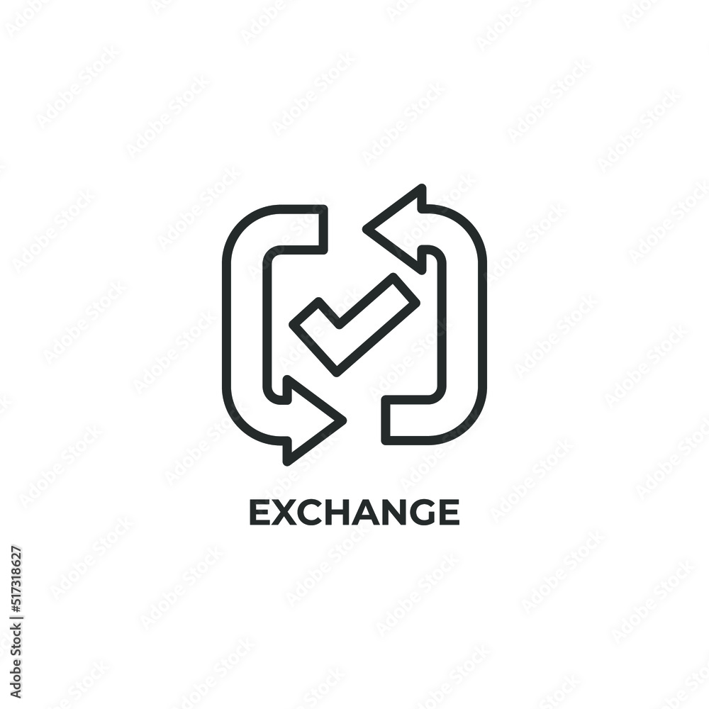 Aufkleber exchange line icon. linear style sign for mobile concept and web design. outline vector icon. symbol