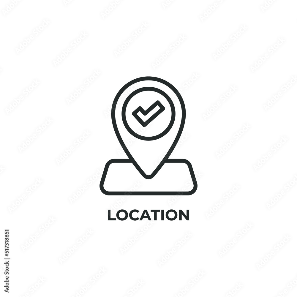 Aufkleber location line icon. linear style sign for mobile concept and web design. outline vector icon. symbol