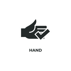 hand vector icon. filled flat sign for mobile concept and web design. Symbol, logo illustration. Vector graphics