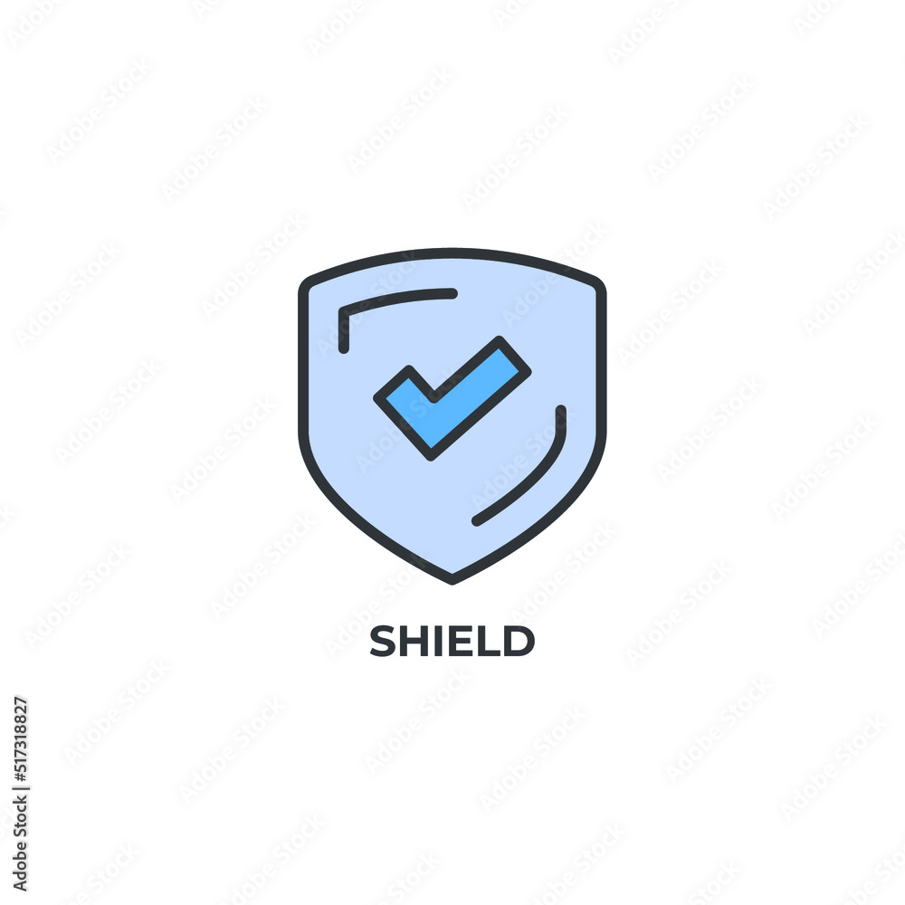 Poster shield vector icon. colorful flat design vector illustration. vector graphics