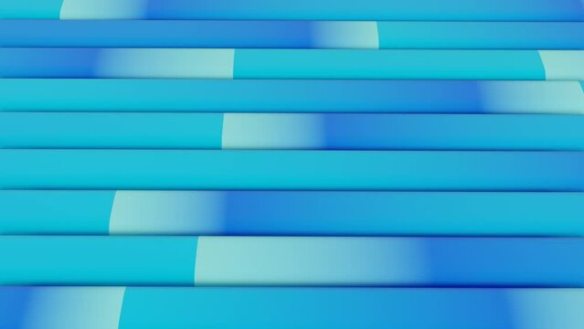 Abstract blue loading bars 3d render animation background