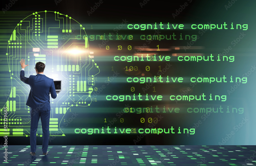Aufkleber cognitive computing and machine learning concept