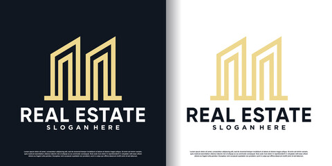 Building logo with modern concept Premium Vector