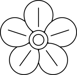 Flower line icon minimal vector illustration Simple outline signs for flowers. Pixel Perfect stock illustration.