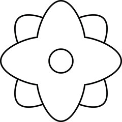 Flower line icon minimal vector illustration Simple outline signs for flowers. Pixel Perfect stock illustration.