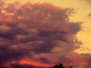 sunset in the clouds