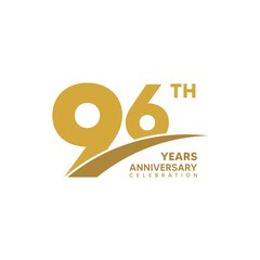 96th year anniversary design template. vector template illustration