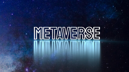 The metaverse grow in space for business or technology concept 3d rendering