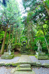 Fototapeta premium 夏の両子寺 大分県国東市 Futagoji Temple in summer. Ooita-ken Kunisaki city. 