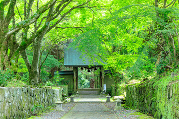 夏の両子寺　大分県国東市　Futagoji Temple in summer. Ooita-ken Kunisaki city.　
