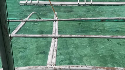 Pristine beach water at Palawan, an archipelagic province of the Philippines that is located in the region of Mimaropa.