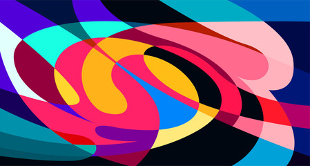 Obraz premium Abstract liquid shape. Fluid geometric design. Isolated gradient waves with geometric lines, dots, batik Indonesia pattern. Vector illustration.