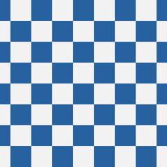 Vector pattern of chess cells. Seamless and blue pattern resembling a chessboard. Seamless vector checkered texture.