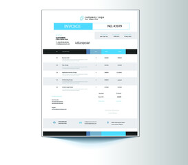 Creative modern invoice vector design