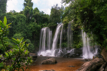 Waterfall Beautiful At Phnom Kulen National Park
