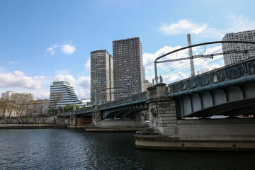 cityscape of Paris near a bridge on seine river