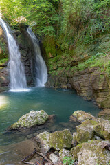 Fototapeta na wymiar Molise, the waterfalls of Carpinone