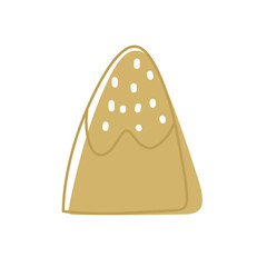 Scandinavian vector illustration snowy mountain peak
