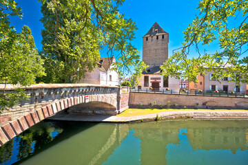 Town of Strasbourg canal and architecture colorful view