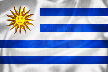 Grunge 3D illustration of Uruguay flag