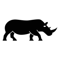 Obraz na płótnie Canvas Rhinoceros Icon Vector Design Template.