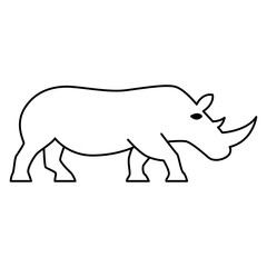 Rhinoceros Icon Vector Design Template.