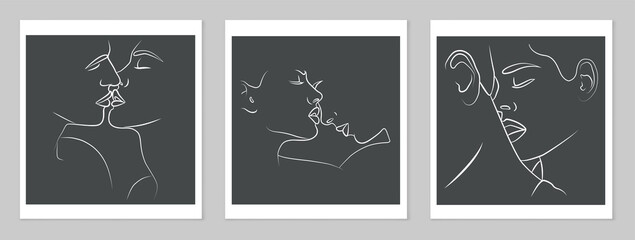 Modern minimalist abstract aesthetic illustrations. Wall decor in bohemian style. Collection of modern art posters. Composition of simple figures. Abstraction
