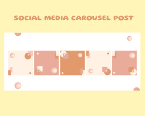 Social media carousel post template