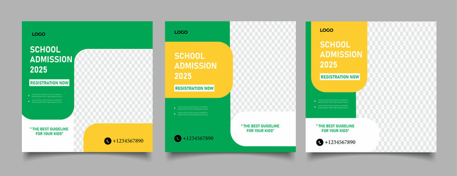 School admission social media post and instagram post
